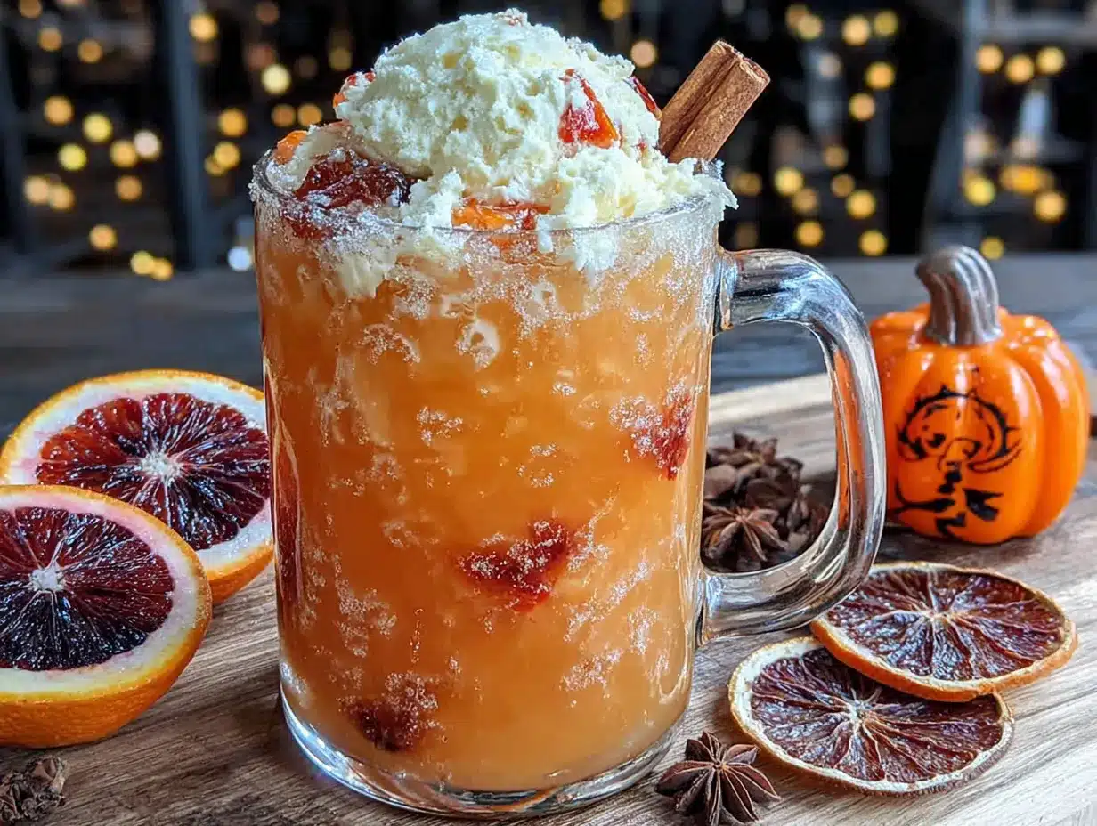 orange halloween punch preparation steps