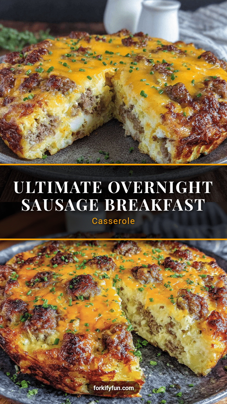 overnight breakfast casserole with sausage and hash browns recipe