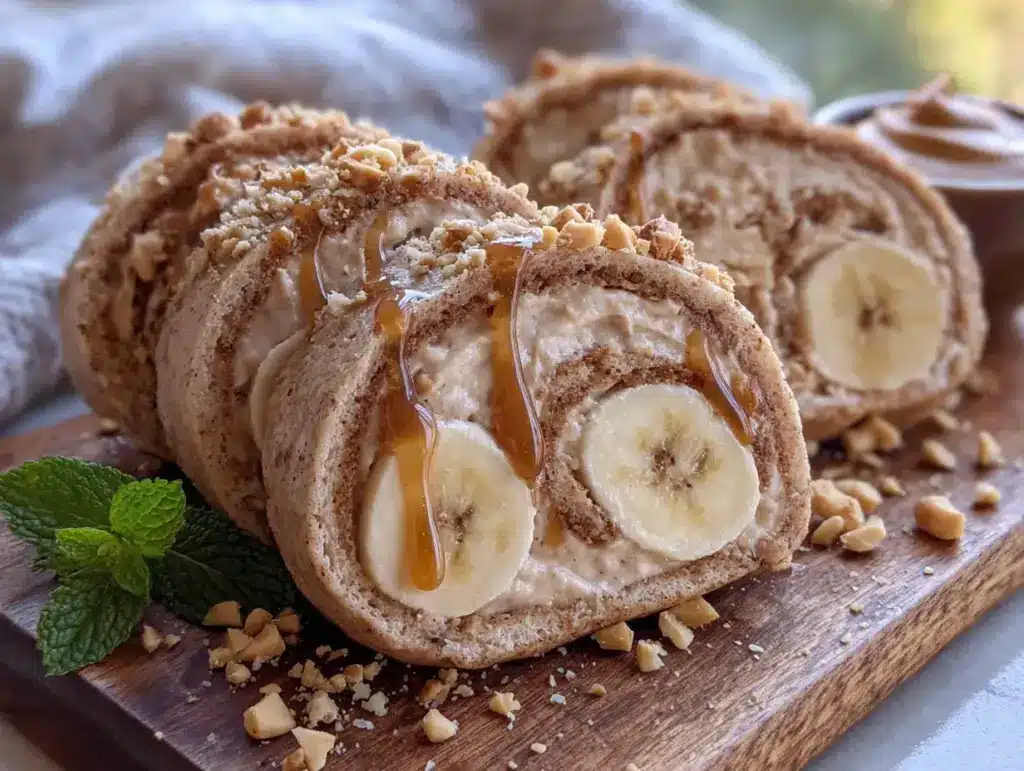 peanut butter banana sushi roll-ups - featured image