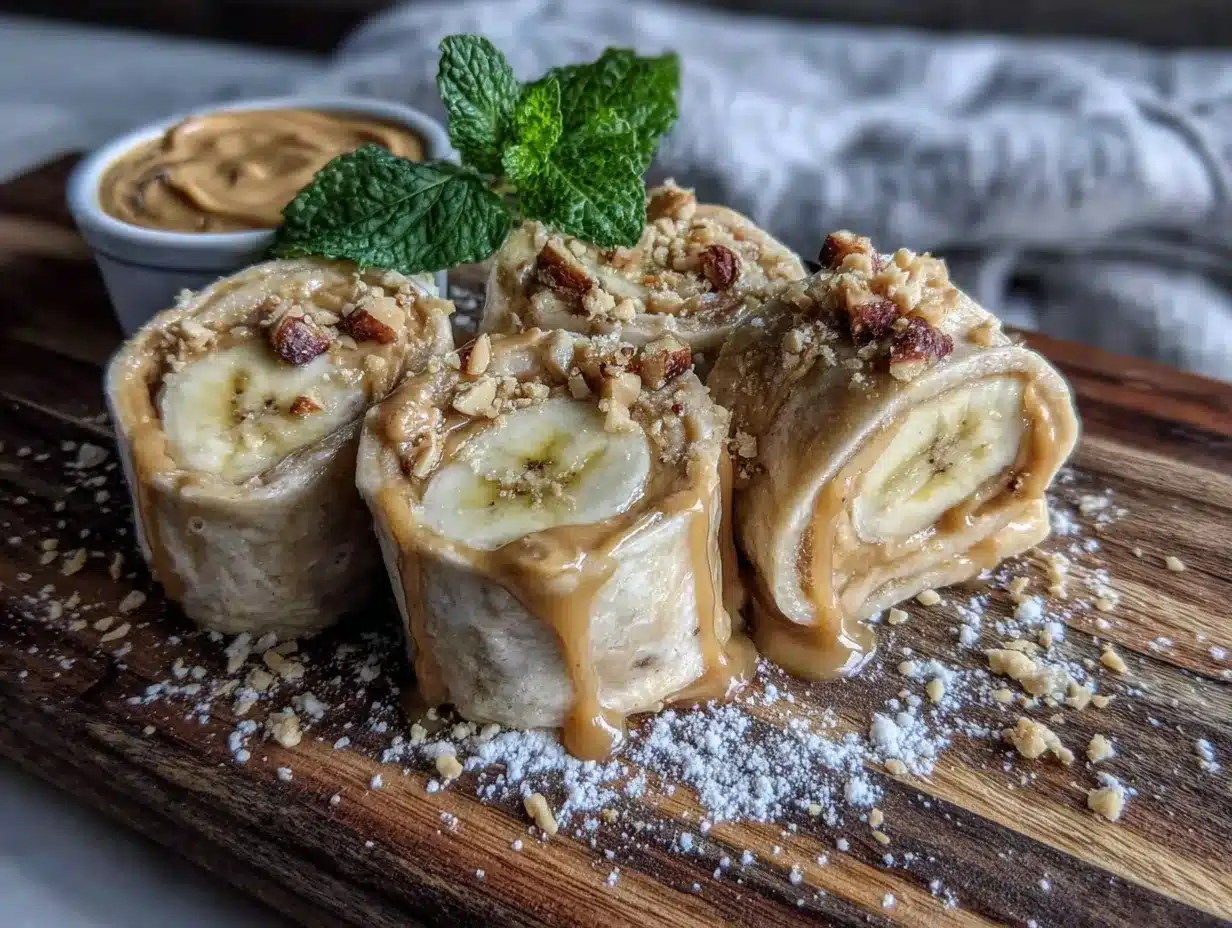peanut butter banana sushi roll-ups preparation steps