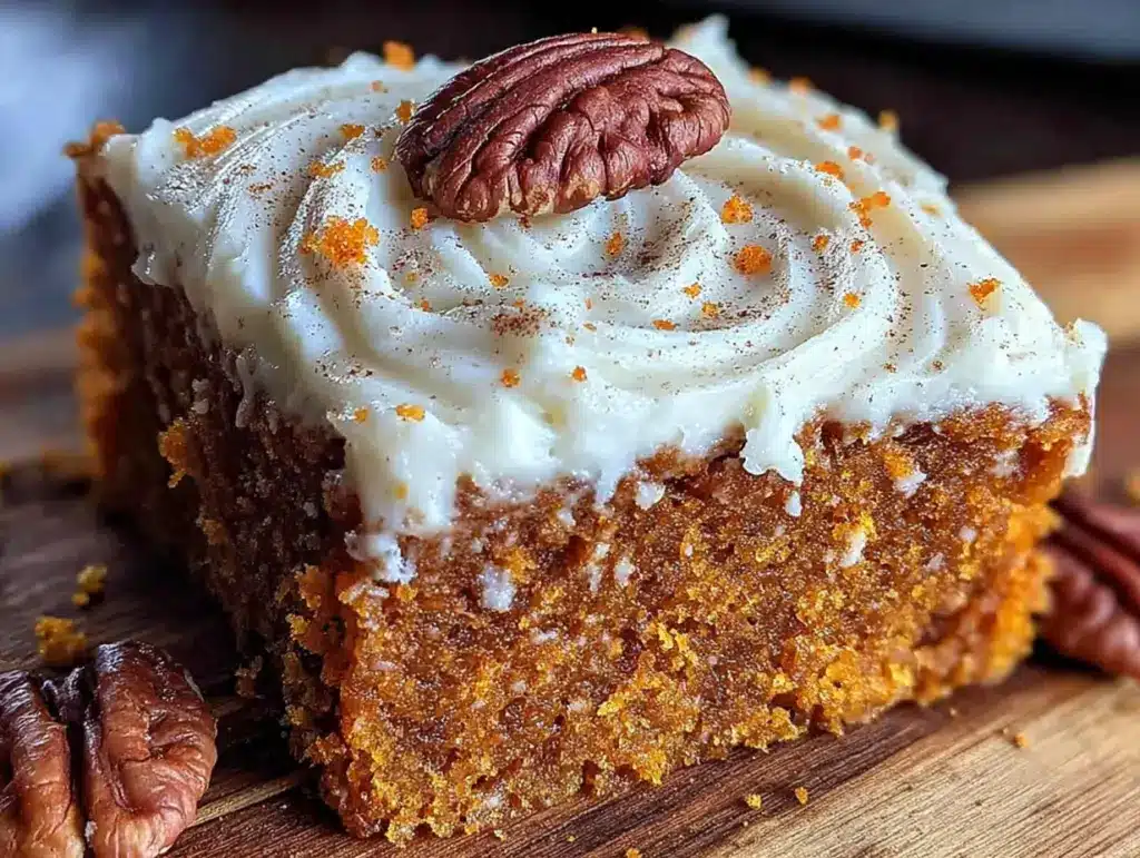 pumpkin bars with cream cheese frosting - featured image