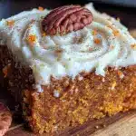 pumpkin bars with cream cheese frosting - featured image