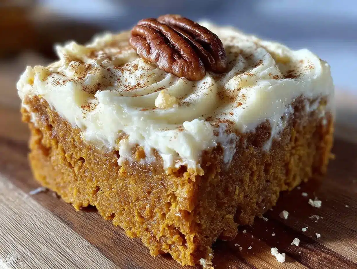 pumpkin bars with cream cheese frosting preparation steps