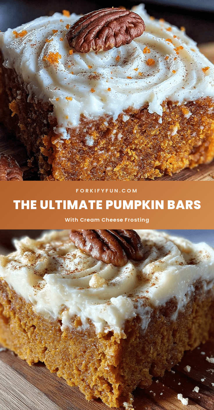 pumpkin bars with cream cheese frosting recipe
