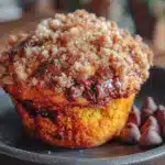 pumpkin chocolate chip muffins - featured image