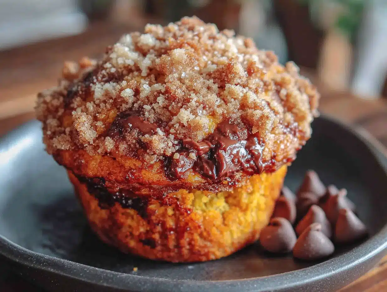 pumpkin chocolate chip muffins - featured image
