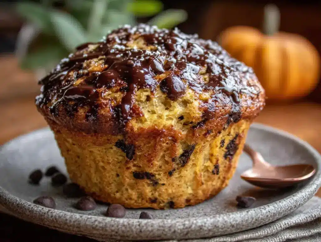 pumpkin chocolate chip muffins - featured image
