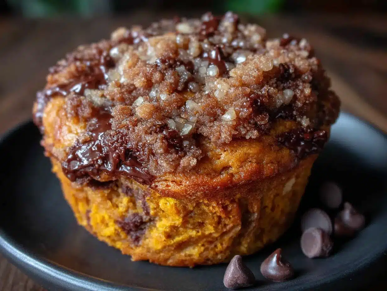 pumpkin chocolate chip muffins preparation steps