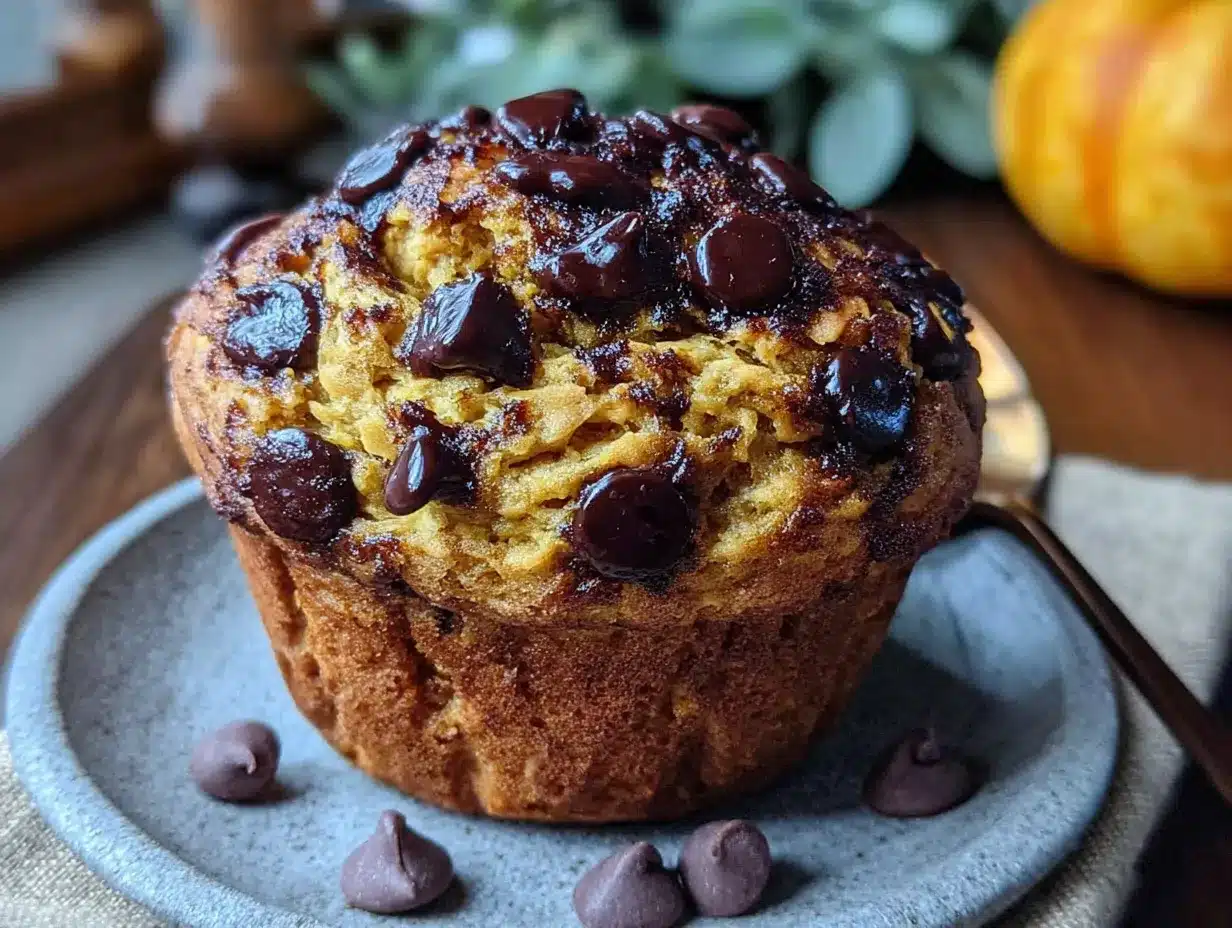 pumpkin chocolate chip muffins preparation steps