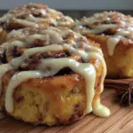pumpkin cinnamon rolls with maple icing - featured image