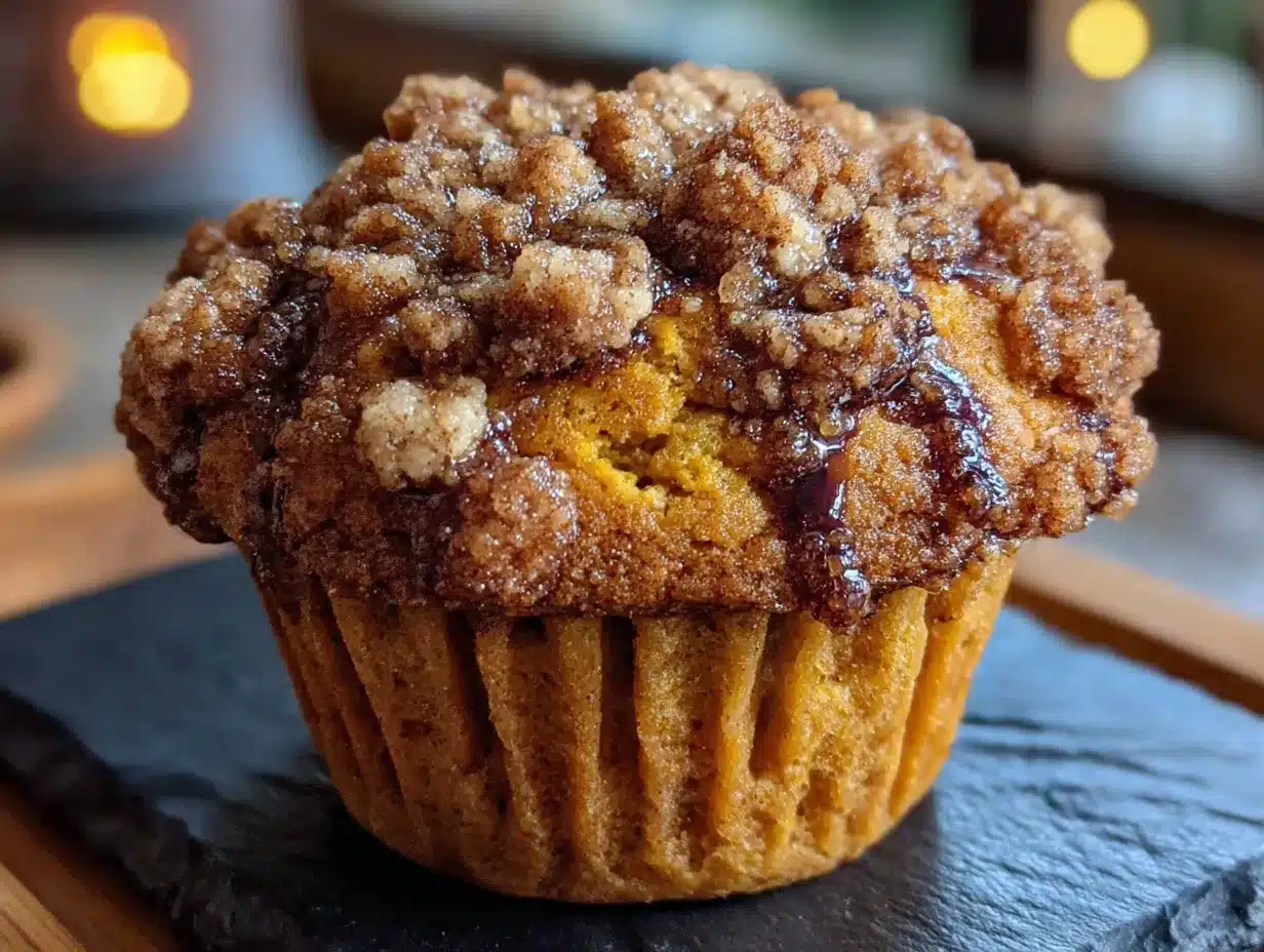 pumpkin cream cheese streusel muffins preparation steps
