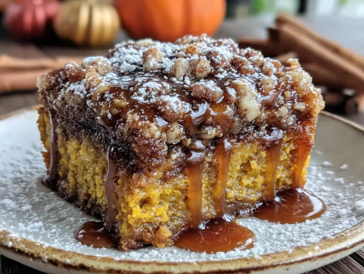 pumpkin dump cake preparation steps
