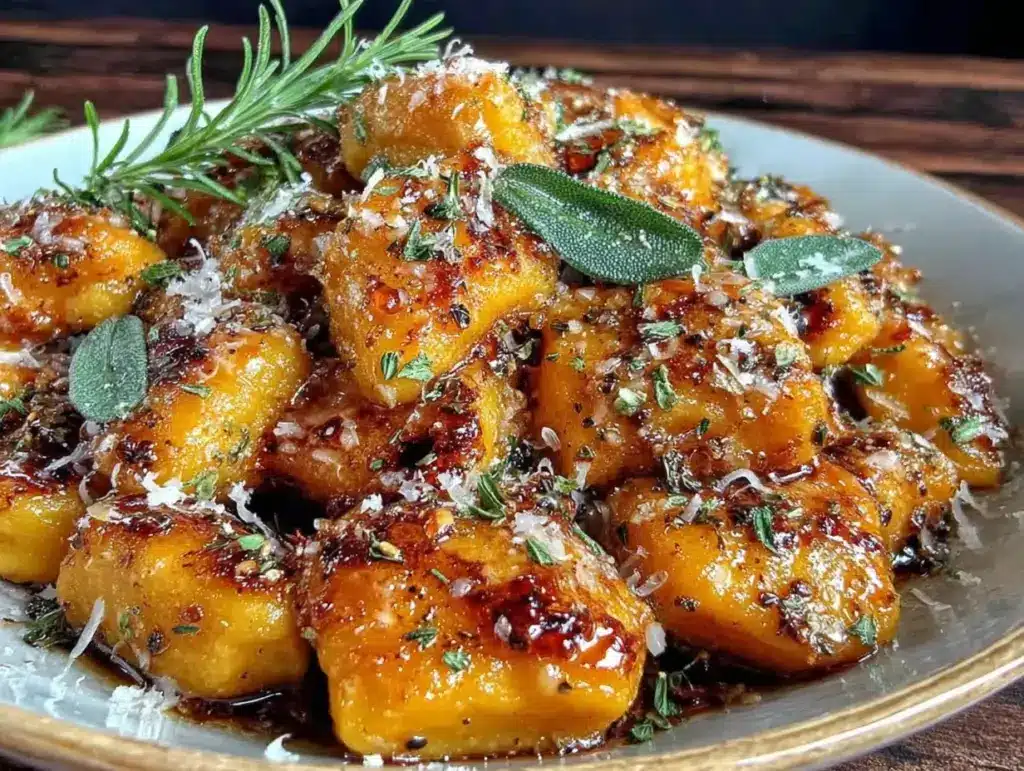 pumpkin gnocchi brown butter sage - featured image