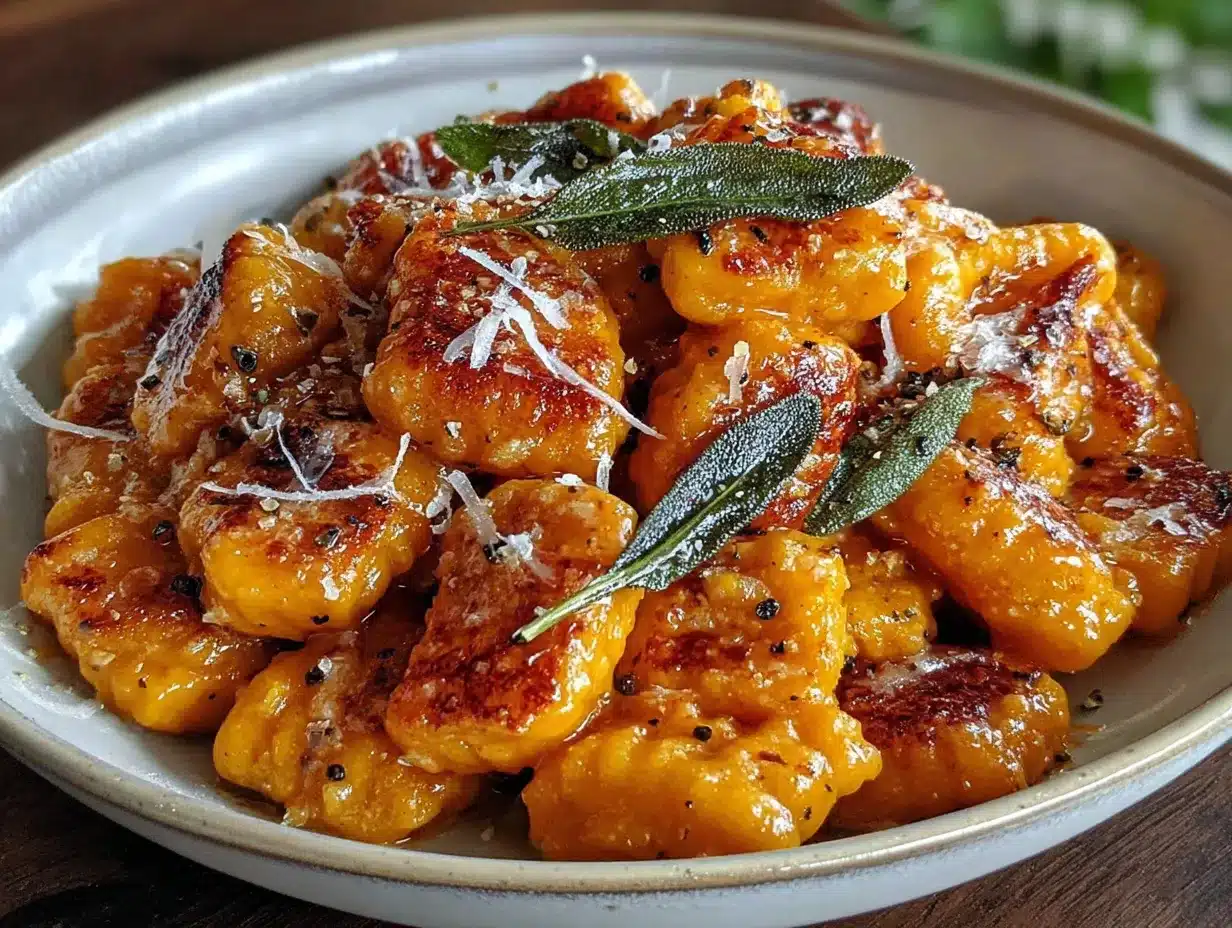 pumpkin gnocchi brown butter sage preparation steps