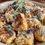 pumpkin gnocchi with brown butter sage sauce - featured image