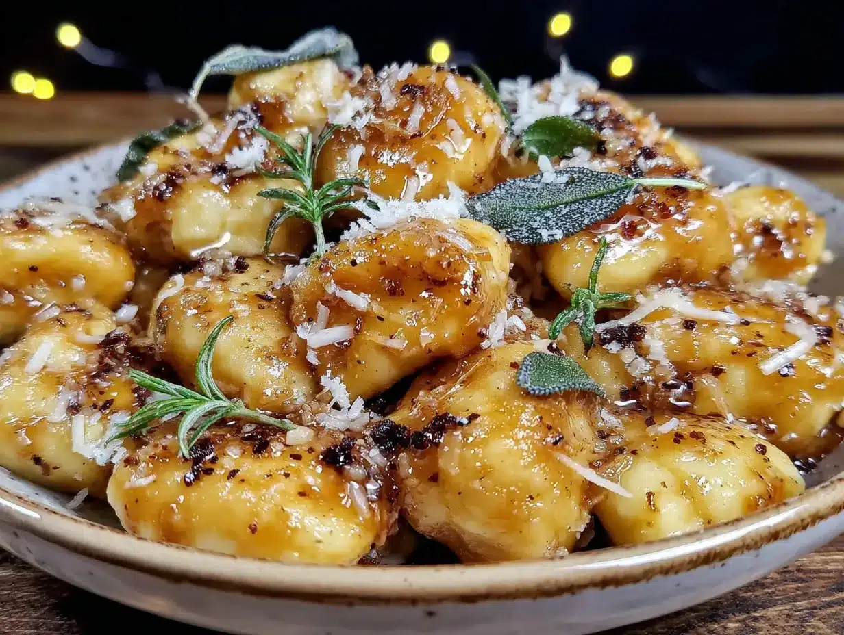 pumpkin gnocchi with brown butter sage sauce preparation steps