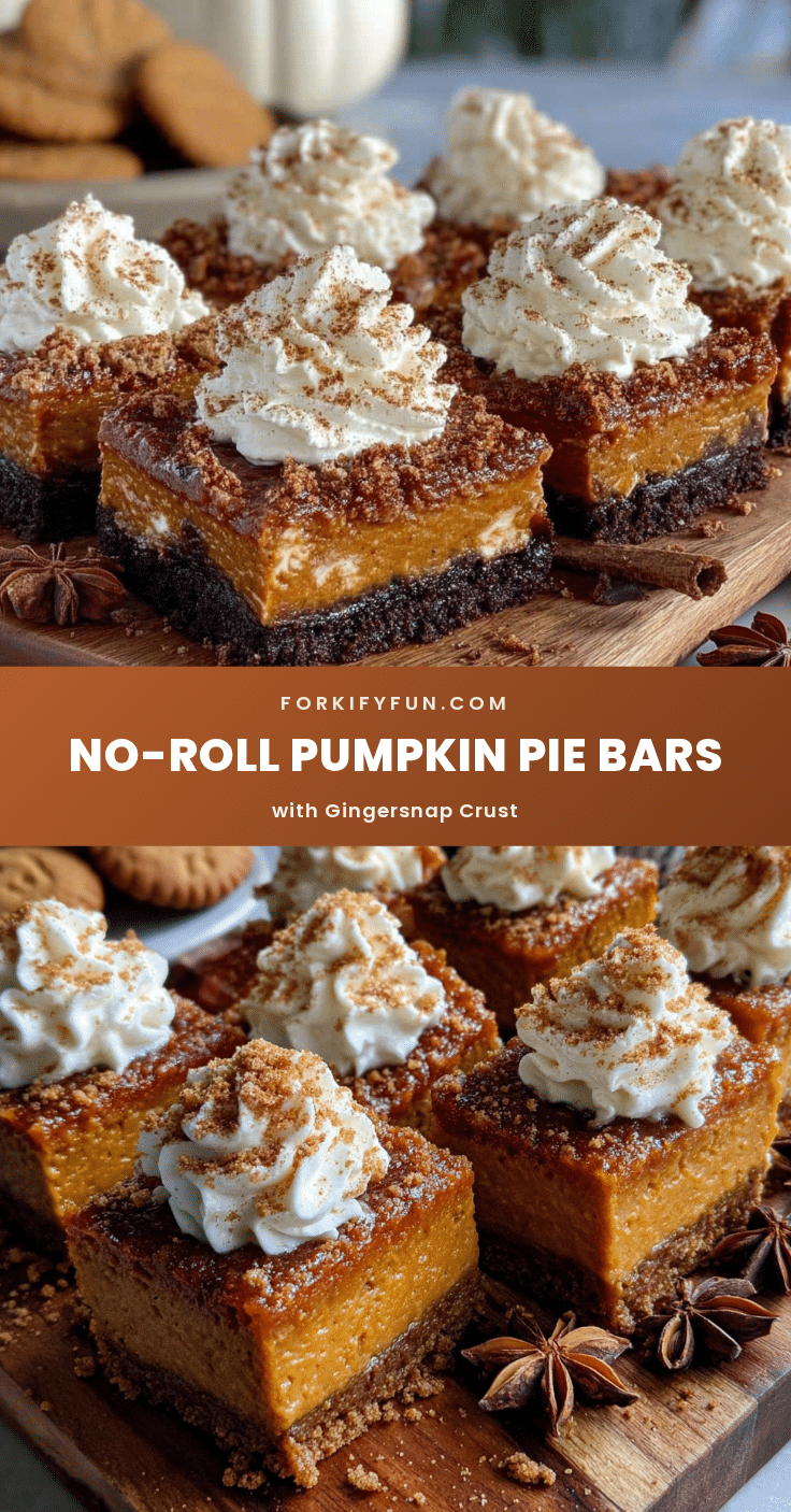 pumpkin pie bars with gingersnap crust recipe
