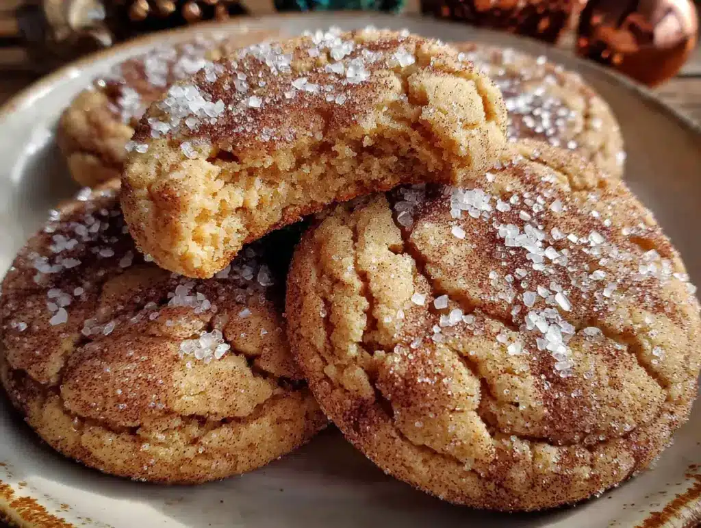 pumpkin spice snickerdoodle cookies - featured image