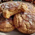 pumpkin spice snickerdoodle cookies - featured image
