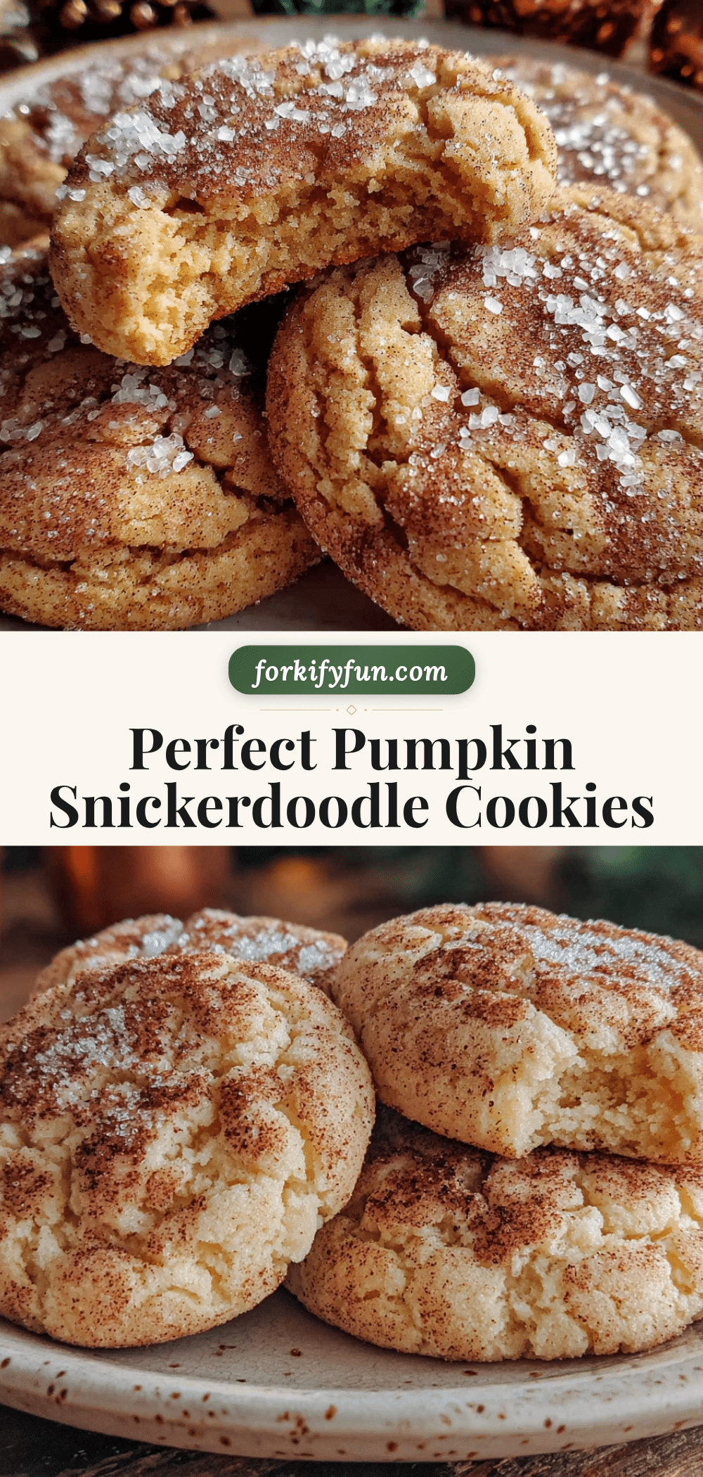 pumpkin spice snickerdoodle cookies recipe