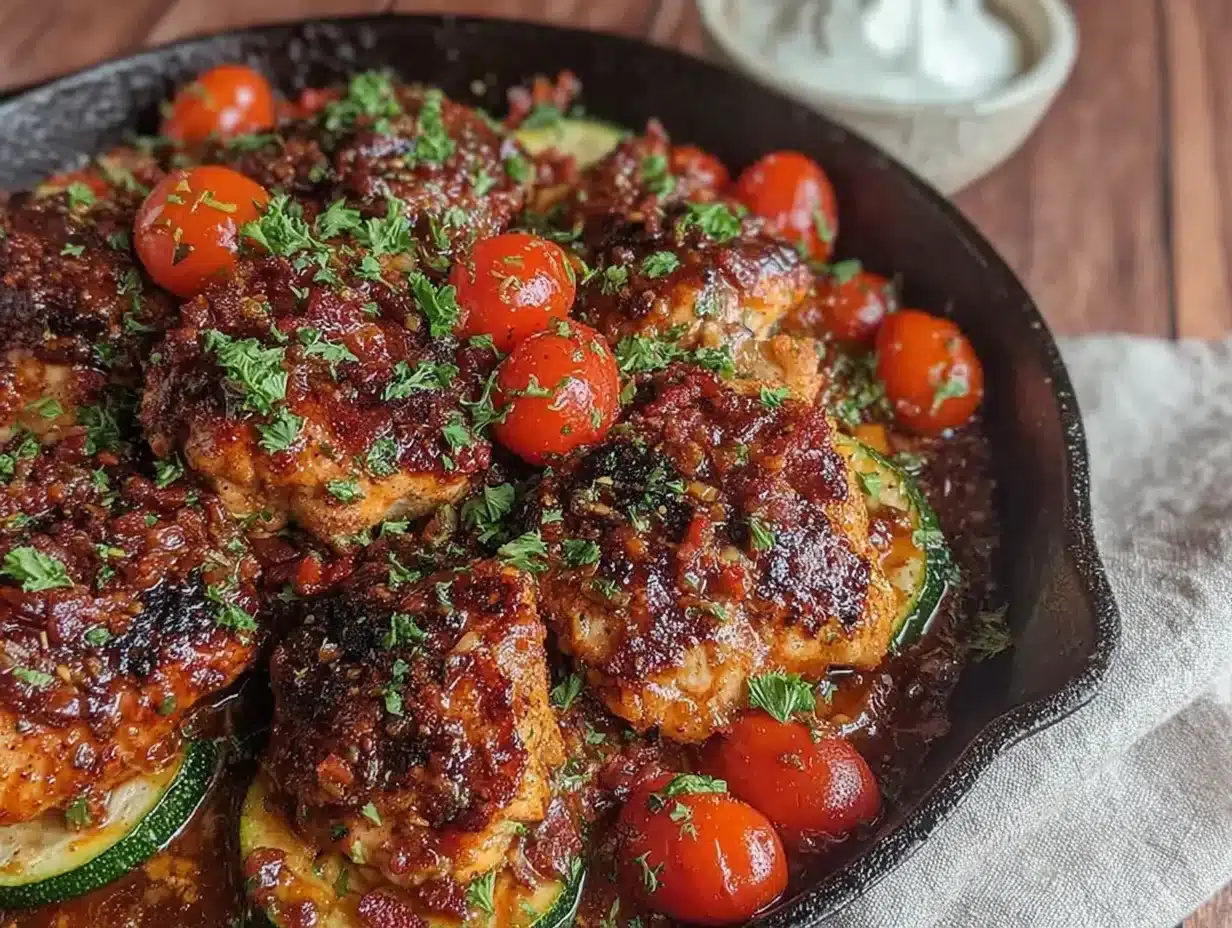 quick healthy turkey and zucchini skillet dinner - featured image