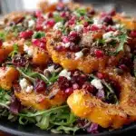 roasted delicata squash and cranberry fall salad - featured image