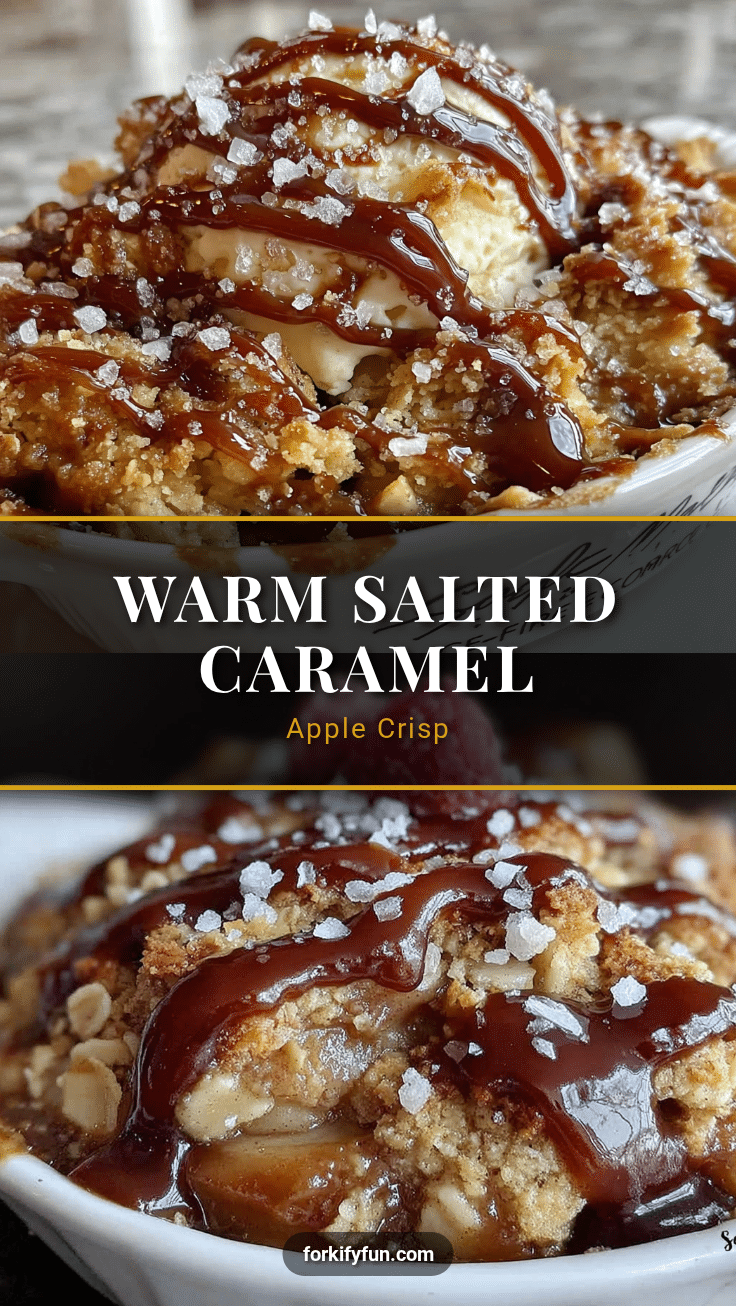 salted caramel apple crisp recipe