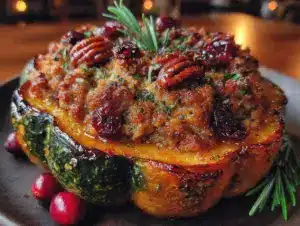 Savory stuffed acorn squash - featured image