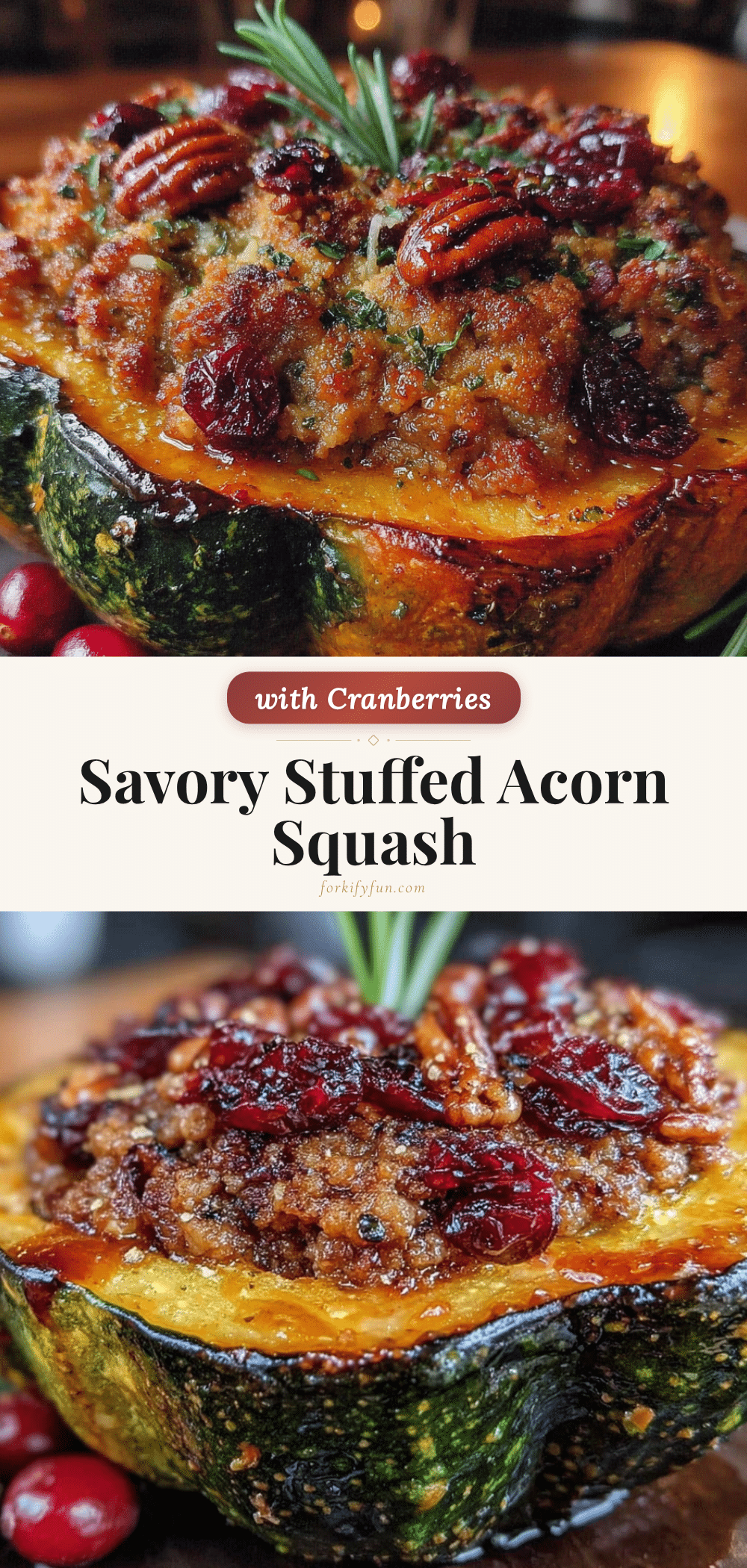 Savory stuffed acorn squash recipe