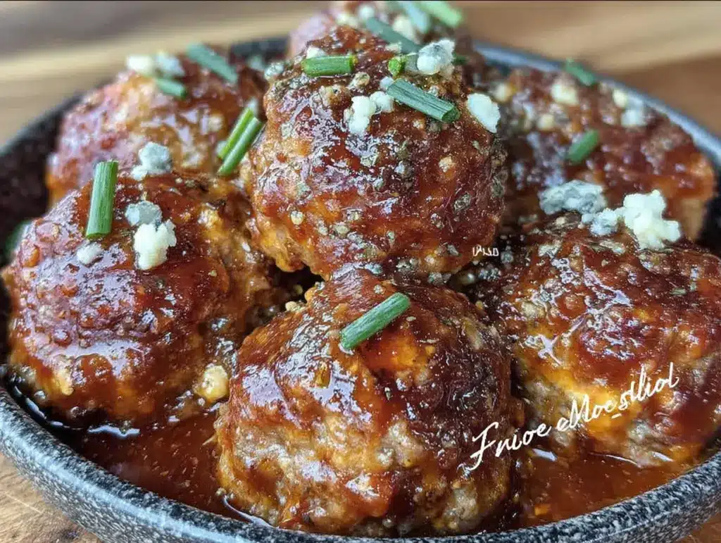 slow cooker buffalo chicken meatballs - featured image