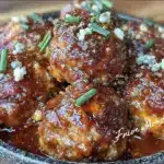 slow cooker buffalo chicken meatballs - featured image