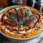 slow cooker butternut squash soup with brown butter sage - featured image