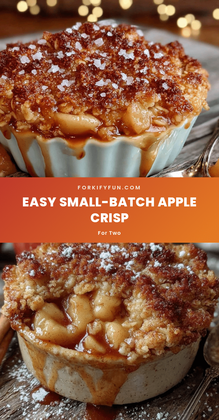 small-batch apple crisp for two recipe
