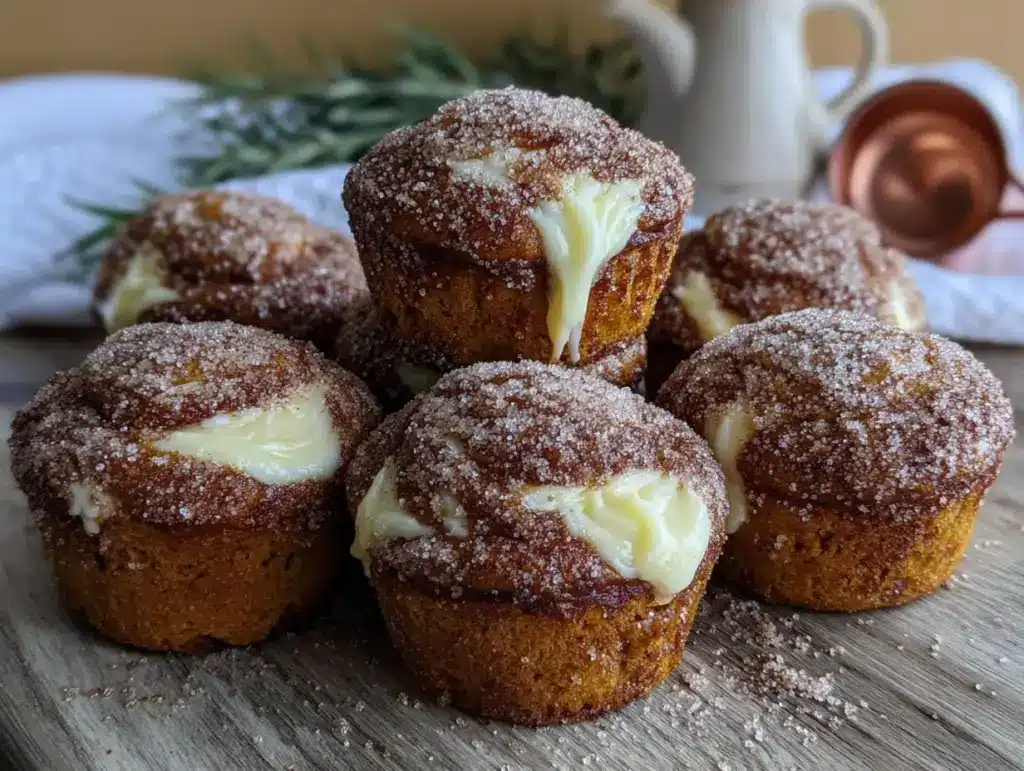 small-batch pumpkin cream cheese muffins - featured image