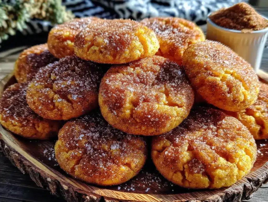 small-batch pumpkin snickerdoodle cookies - featured image