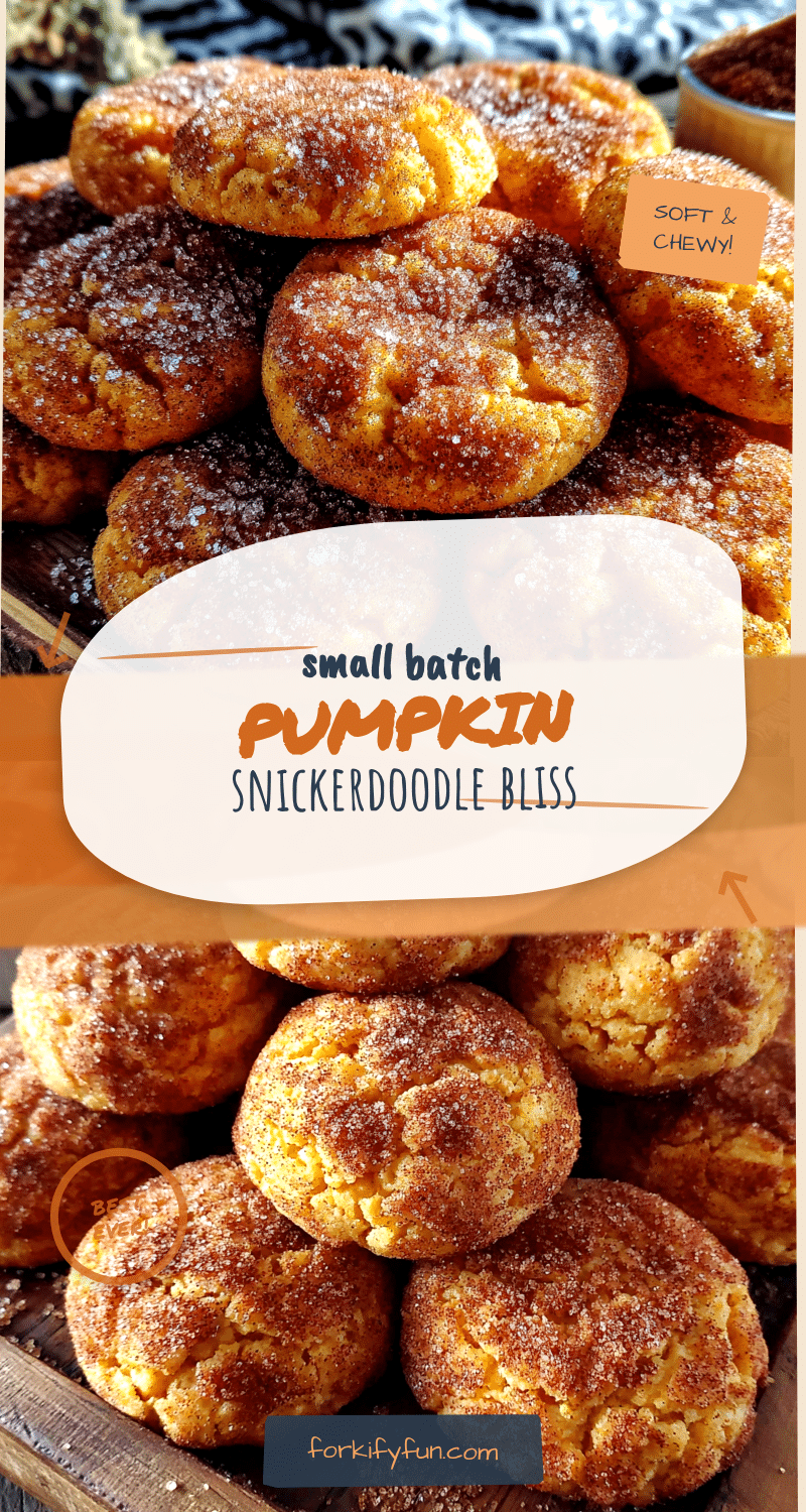 small-batch pumpkin snickerdoodle cookies recipe