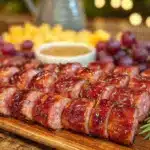 smoked sausage football charcuterie board - featured image