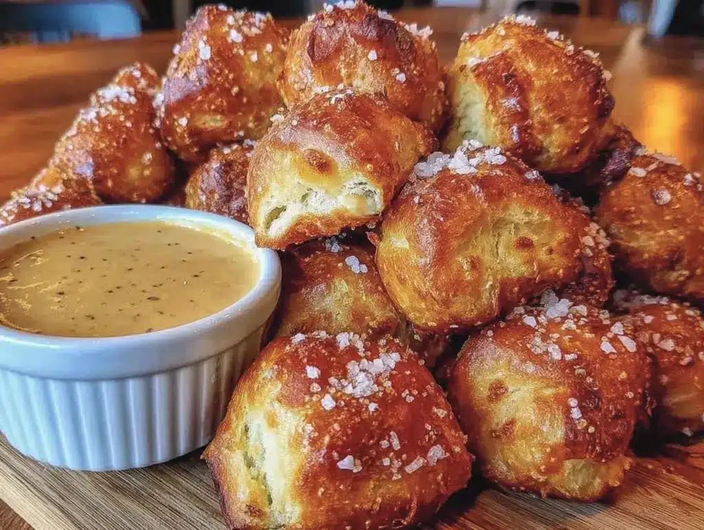 soft pretzel bites with beer cheese - featured image