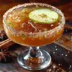 spiced apple cider margarita - featured image