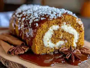 spiced pumpkin roll - featured image