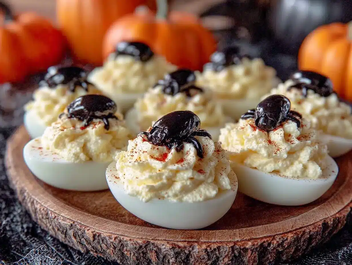 spider deviled eggs preparation steps