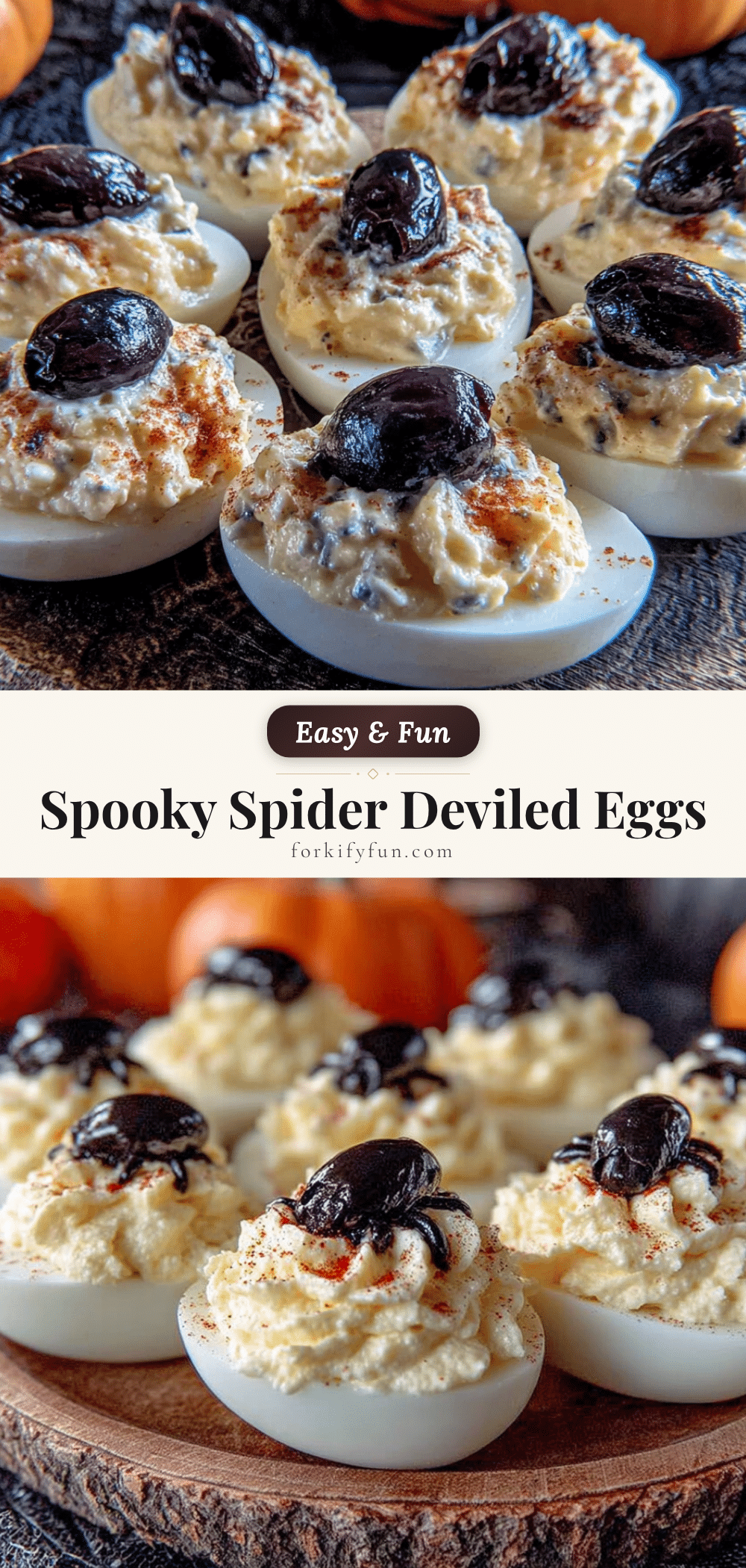 spider deviled eggs recipe