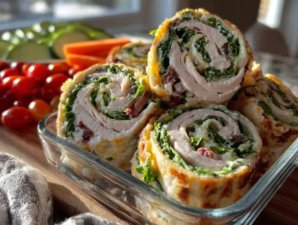 turkey and cheese pinwheel wraps - featured image