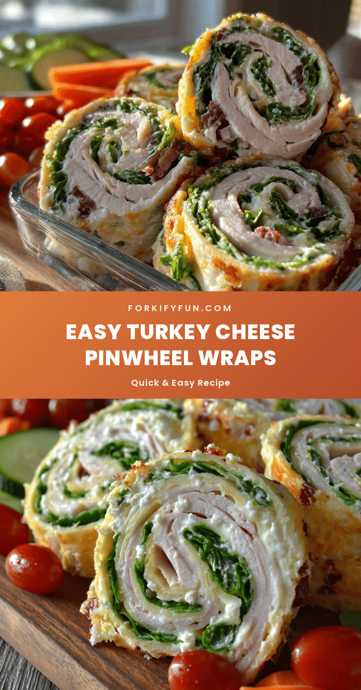 turkey and cheese pinwheel wraps recipe