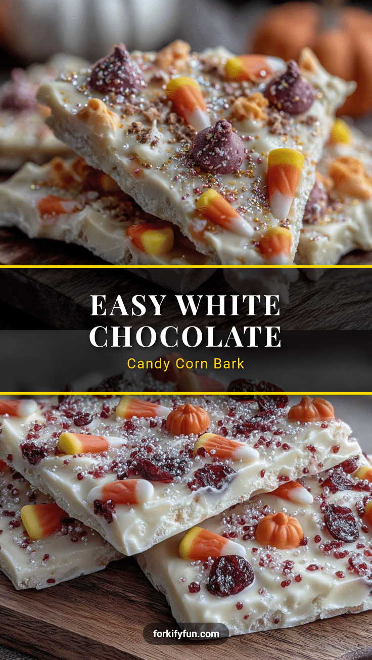 white chocolate candy corn bark recipe