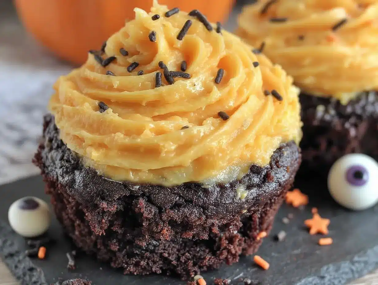 black velvet halloween cupcakes preparation steps