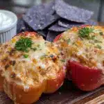 buffalo chicken dip stuffed peppers - featured image
