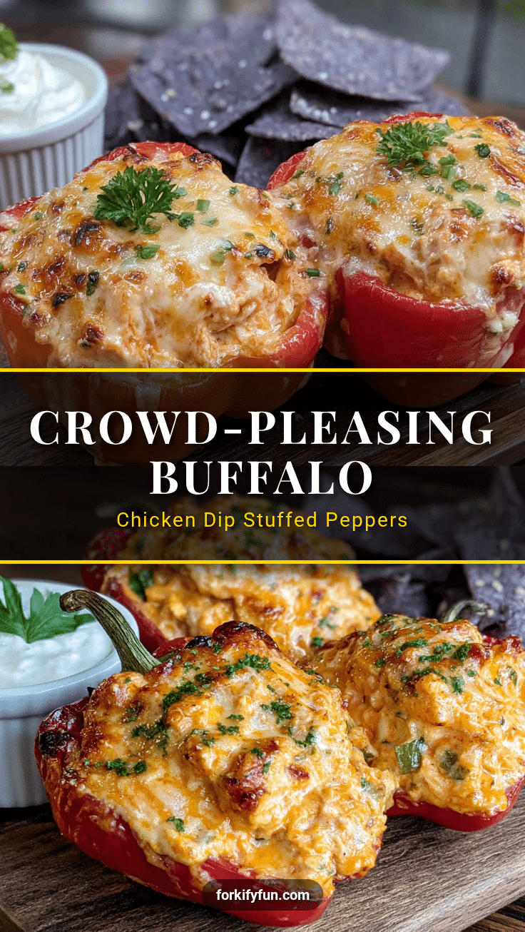 buffalo chicken dip stuffed peppers recipe