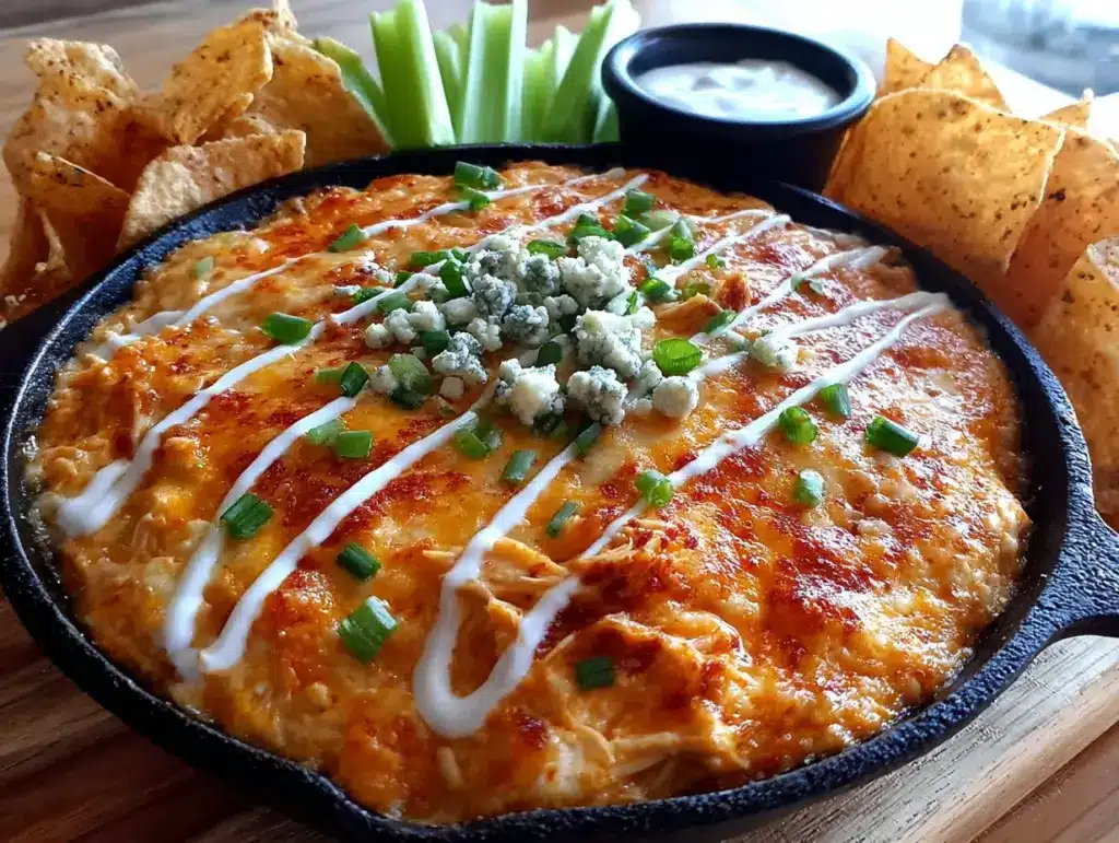 buffalo chicken dip with cream cheese - featured image