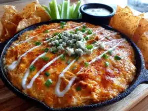 buffalo chicken dip with cream cheese - featured image
